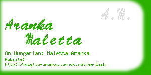 aranka maletta business card